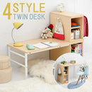 机 デスク 変型 コンパクト 学習机 勉強机 子供 大人 使える オープンラック 棚付き 座卓 パソコンデスク 作業台 ワークスペース シンプル おしゃれ 北欧 【納期A】【jpk-uni-0008n】