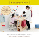 机 セット デスク 変型 コンパクト 学習机 勉強 子供 部屋 子ども 大人 オープンラック 棚 座卓 パソコンデスク 作業台 ワークスペース シンプル おしゃれ 北欧 【納期A】【jpk-uni-0008set】