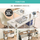 ワークデスク 机 L字 L型 変型 回転 PCデスク パソコン 学習机 勉強机 ワイド コンパクト 収納 オープンラック 棚 ホワイト 白 黒 ブラック おしゃれ 北欧 cafe 【納期A】【jpk-uni-0010】