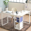 ワークデスク 机 L字 L型 変型 回転 PCデスク パソコン 学習机 勉強机 ワイド コンパクト 収納 オープンラック 棚 ホワイト 白 黒 ブラック おしゃれ 北欧 cafe 【納期A】【jpk-uni-0010】