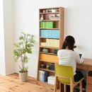 本棚 大容量 スリム 漫画 コミック本 CD DVD 収納棚 おしゃれ 北欧 シンプル 省スペース 棚板 1cmピッチ 調節 白 ホワイト 幅 60cm ブックラック オープンラック 【納期A】【jpk-yhk-0214】