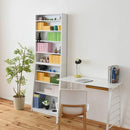 本棚 大容量 スリム 漫画 コミック本 CD DVD 収納棚 おしゃれ 北欧 シンプル 省スペース 棚板 1cmピッチ 調節 白 ホワイト 幅 60cm ブックラック オープンラック 【納期A】【jpk-yhk-0214】