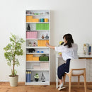 本棚 大容量 スリム 漫画 コミック本 CD DVD 収納棚 おしゃれ 北欧 シンプル 省スペース 棚板 1cmピッチ 調節 白 ホワイト 幅 60cm ブックラック オープンラック 【納期A】【jpk-yhk-0214】