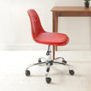 デスクチェア 椅子 イス オフィスチェア パソコンチェア 事務椅子 キャスター付き 赤 レッド 昇降式 おしゃれ インテリア 【納期B】【lic-akg-004】