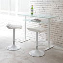 カウンターテーブル おしゃれ シンプル 棚 ガラス天板 ガラステーブル サイドテーブル テーブル 机 白 ホワイト 黒 ブラック (カウンターテーブル以外別売) 【納期B】【lic-akg-006】