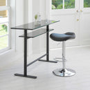 カウンターテーブル おしゃれ シンプル 棚 ガラス天板 ガラステーブル サイドテーブル テーブル 机 白 ホワイト 黒 ブラック (カウンターテーブル以外別売) 【納期B】【lic-akg-006】