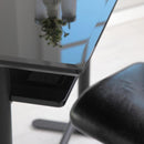 カウンターテーブル おしゃれ シンプル 棚 ガラス天板 ガラステーブル サイドテーブル テーブル 机 白 ホワイト 黒 ブラック (カウンターテーブル以外別売) 【納期B】【lic-akg-006】