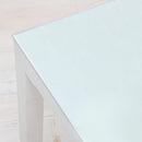 ダイニングテーブル 4人用 四人掛け 135×80cm ガラス天板 シンプル スタイリッシュ モダン おしゃれ 北欧 白 ホワイト 木目柄 黒 ブラック (テーブル以外別売) 【納期B】【lic-akg-007】