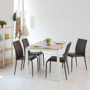 ダイニングテーブル 4人用 四人掛け 135×80cm ガラス天板 シンプル スタイリッシュ モダン おしゃれ 北欧 白 ホワイト 木目柄 黒 ブラック (テーブル以外別売) 【納期B】【lic-akg-007】