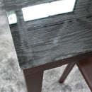 ダイニングテーブル 4人用 四人掛け 135×80cm ガラス天板 シンプル スタイリッシュ モダン おしゃれ 北欧 白 ホワイト 木目柄 黒 ブラック (テーブル以外別売) 【納期B】【lic-akg-007】