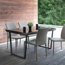 ダイニングテーブル 4人用 モダン おしゃれ 北欧 135×80cm ガラス 天板 シンプル スタイリッシュ スチール脚 白 ホワイト 黒 ブラック (テーブル以外別売) 【納期B】【lic-akg-010】