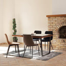 ダイニングテーブル 4人用 モダン おしゃれ 北欧 135×80cm ガラス 天板 シンプル スタイリッシュ スチール脚 白 ホワイト 黒 ブラック (テーブル以外別売) 【納期B】【lic-akg-010】