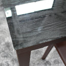 ダイニングテーブル 4人 モダン おしゃれ 北欧 150×80cm ガラス 天板 シンプル スタイリッシュ スチール脚 白 ホワイト 木目柄 黒 ブラック (テーブル以外別売) 【納期B】【lic-akg-011】