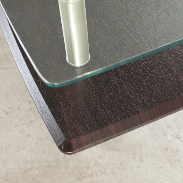 センターテーブル リビング ローテーブル 北欧 おしゃれ デザイン 変型 スタイリッシュ モダン 白 ホワイト 黒 ブラック ガラステーブル 天板 棚 110×55cm 【納期B】【lic-akg-013】