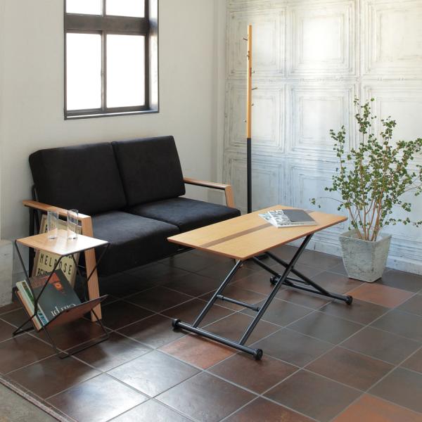 リフティングテーブル 昇降式 センターテーブル 木目柄 リビング ローテーブル 北欧 おしゃれ デザイン スタイリッシュ モダン ナチュラル カフェ風 便利 【納期B】【lic-akg-017】