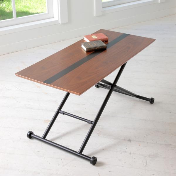 リフティングテーブル 昇降式 センターテーブル 木目柄 リビング ローテーブル 北欧 おしゃれ デザイン スタイリッシュ モダン ナチュラル カフェ風 便利 【納期B】【lic-akg-017】