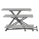 リフティングテーブル 石目 コンクリート柄 昇降式 センターテーブル リビング ローテーブル おしゃれ ブルックリン モダン 黒 ブラック 【納期B】【lic-akg-019】