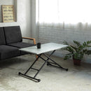 リフティングテーブル 石目 コンクリート柄 昇降式 センターテーブル リビング ローテーブル おしゃれ ブルックリン モダン 黒 ブラック 【納期B】【lic-akg-019】