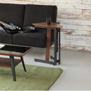 サイドテーブル おしゃれ ソファサイド ベッド横 リビング ダイニング 木目柄 北欧 ナチュラル カフェ風 変わった形 変型 脚 黒 ブラック 【納期B】【lic-akg-023】