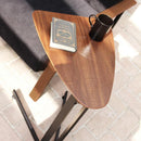 サイドテーブル おしゃれ ソファサイド ベッド横 リビング ダイニング 木目柄 北欧 ナチュラル カフェ風 変わった形 変型 脚 黒 ブラック 【納期B】【lic-akg-023】