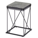 サイドテーブル 石目 コンクリート柄 モダン スタイリッシュ ブルックリン 北欧 おしゃれ ソファサイド ベッド横 リビング 脚 スチール 【納期B】【lic-akg-024】