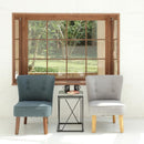 サイドテーブル 石目 コンクリート柄 モダン スタイリッシュ ブルックリン 北欧 おしゃれ ソファサイド ベッド横 リビング 脚 スチール 【納期B】【lic-akg-024】