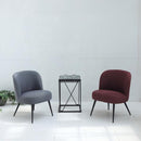 サイドテーブル 石目 コンクリート柄 モダン スタイリッシュ ブルックリン 北欧 おしゃれ ソファサイド ベッド横 リビング 脚 スチール 【納期B】【lic-akg-024】