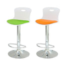 カウンターチェア 昇降式 グリーン 緑 オレンジ モダン POP ポップ ビタミンカラー かわいい おしゃれ スタイリッシュ 足置き 背もたれ 椅子 チェアー 【納期B】【lic-akg-031】