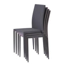 ダイニングチェア 4脚セット 同色 椅子 スタッキングチェアー 重ねられる 収納 省スペース グリーン 緑 グレー パープル 紫 ダークグレー (チェア以外別売) 【納期B】【lic-akg-040】