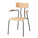 ダイニングチェア 2脚セット 椅子 イス モダン おしゃれ デザイン アート インテリア 黒 曲線 肘掛け ひじ付き スタッキング 重ねられる 【納期B】【lic-akg-044】