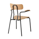 ダイニングチェア 2脚セット 椅子 イス モダン おしゃれ デザイン アート インテリア 黒 曲線 肘掛け ひじ付き スタッキング 重ねられる 【納期B】【lic-akg-044】