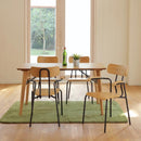 ダイニングチェア 2脚セット 椅子 イス モダン おしゃれ デザイン アート インテリア 黒 曲線 肘掛け ひじ付き スタッキング 重ねられる 【納期B】【lic-akg-044】