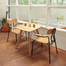 ダイニングチェア 2脚セット 椅子 イス モダン おしゃれ デザイン アート インテリア 黒 曲線 肘掛け ひじ付き スタッキング 重ねられる 【納期B】【lic-akg-044】