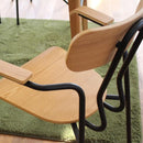 ダイニングチェア 2脚セット 椅子 イス モダン おしゃれ デザイン アート インテリア 黒 曲線 肘掛け ひじ付き スタッキング 重ねられる 【納期B】【lic-akg-044】