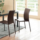 ダイニングチェア 4脚セット 同色 椅子 ダークブラウン 茶色 ホワイト 白 グリーン 緑 オレンジ グレー ベージュ ブラック 黒 シンプル スタッキング 重ねられる 【納期B】【lic-akg-047】