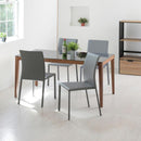 ダイニングチェア 4脚セット 同色 椅子 ダークブラウン 茶色 ホワイト 白 グリーン 緑 オレンジ グレー ベージュ ブラック 黒 シンプル スタッキング 重ねられる 【納期B】【lic-akg-047】