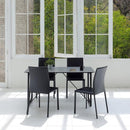 ダイニングチェア 4脚セット 同色 椅子 ダークブラウン 茶色 ホワイト 白 グリーン 緑 オレンジ グレー ベージュ ブラック 黒 シンプル スタッキング 重ねられる 【納期B】【lic-akg-047】