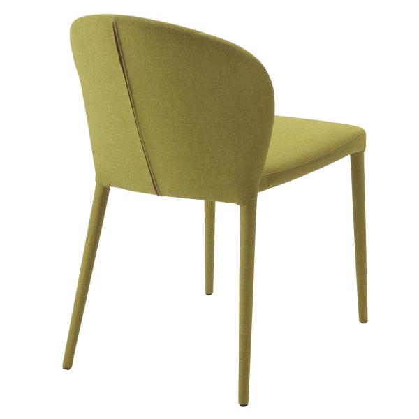 ダイニングチェア 4脚セット 同色 椅子 シンプル スタッキング可能 重ねられる 省スペース 収納 ファブリック 布地 布張り スチール脚 (チェアー以外別売) 【納期B】【lic-akg-049】