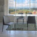 ダイニングチェア 2脚セット 同色 椅子 おしゃれ 北欧 シンプル ブルー 青 グレー バイカラー 完成品 ファブリック 布地 布張り 布貼り モダン アート デザイン 【納期B】【lic-akg-050】