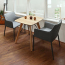 ダイニングチェア 単品 椅子 おしゃれ 北欧 肘掛け ひじ シンプル ブルー 青 グレー バイカラー 完成品 ファブリック 布地 布張り 貼り モダン アート デザイン 【納期B】【lic-akg-051】