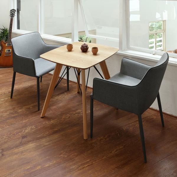 ダイニングチェア 単品 椅子 おしゃれ 北欧 肘掛け ひじ シンプル ブルー 青 グレー バイカラー 完成品 ファブリック 布地 布張り 貼り モダン アート デザイン 【納期B】【lic-akg-051】