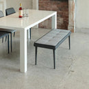 ダイニングベンチ ベンチ 椅子 腰掛け ブルー 青 バイカラー グレー おしゃれ モダン 北欧 デザイン ファブリック 布地 布張り 貼り モダン アート デザイン 【納期B】【lic-akg-052】