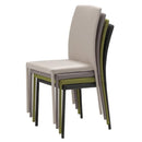 スタッキングチェア 4脚セット 同色 椅子 ダイニングチェア ベージュ グリーン 緑 グレー 重ねられる コンパクト シンプル おしゃれ 肘なし モダン 【納期B】【lic-akg-053】