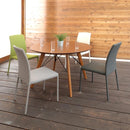 スタッキングチェア 4脚セット 同色 椅子 ダイニングチェア ベージュ グリーン 緑 グレー 重ねられる コンパクト シンプル おしゃれ 肘なし モダン 【納期B】【lic-akg-053】
