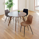 ダイニングチェア 椅子 単品 黒 ブラック ベロア調 おしゃれ モダン 北欧 シンプル ブラウン 茶色 合成皮革 PU フェイクレザー 合わせやすい デザイン 【納期B】【lic-akg-054】