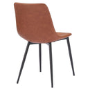 ダイニングチェア 椅子 単品 黒 ブラック ベロア調 おしゃれ モダン 北欧 シンプル ブラウン 茶色 合成皮革 PU フェイクレザー 合わせやすい デザイン 【納期B】【lic-akg-054】