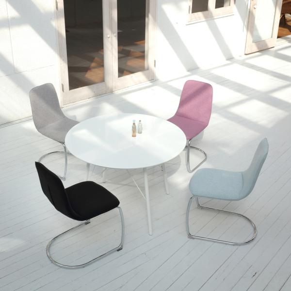 ダイニングチェア 単品 おしゃれ デザイン モダン スタイリッシュ アート 脚 曲線 芸術的 インテリア 椅子 イス ブルー 水色 ピンク グレー ブラック 黒 【納期B】【lic-akg-055】