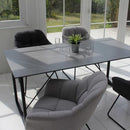 ダイニングチェア 単品 おしゃれ デザイン モダン スタイリッシュ アート 脚 曲線 芸術的 インテリア 椅子 イス グレー シック ひじ付き 厚み リビング 【納期B】【lic-akg-056】