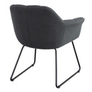 ダイニングチェア 単品 おしゃれ デザイン モダン スタイリッシュ アート 脚 曲線 芸術的 インテリア 椅子 イス グレー シック ひじ付き 厚み リビング 【納期B】【lic-akg-056】