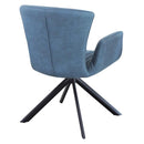 ダイニングチェア 回転式 椅子 イス モダン おしゃれ 北欧 スタイリッシュ ブルー 青 グレー 肘掛け ひじ付き アート 回転チェアー 【納期B】【lic-akg-057】